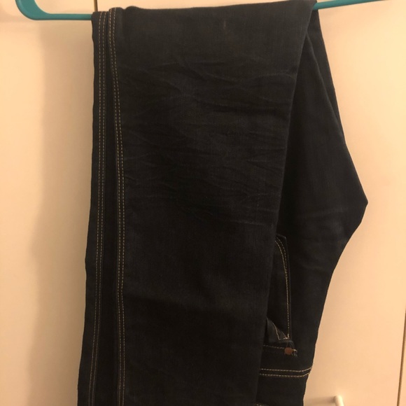 New! SQIN Low Waist Slim Leg Dark Denim H&M Jeans - Picture 3 of 4